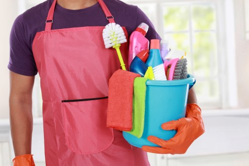 Upholstery cleaning tools prepared for sofa cleaning