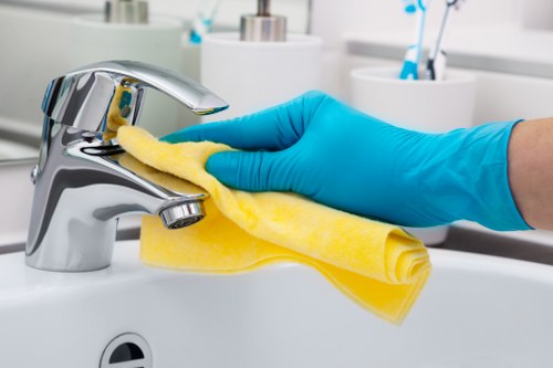 Hot water extraction equipment cleaning carpet fibers